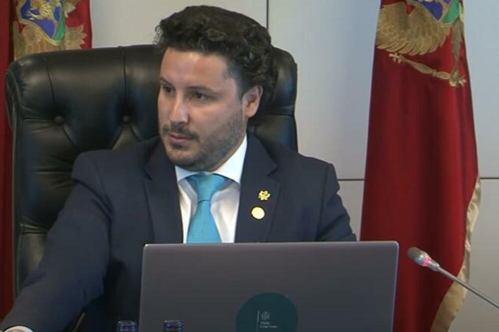 Abazović na sjednici, Foto: Printscreen YouTube