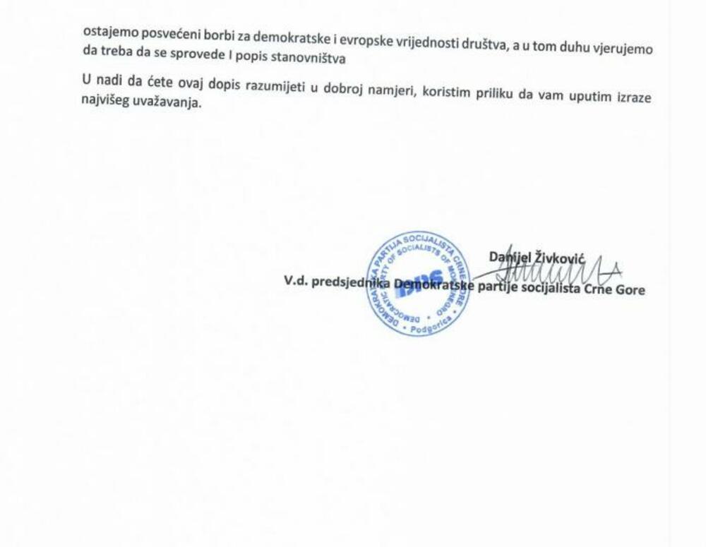 <p>Oni su u pismima Evropskoj komisiji i EUROSTAT-u pozvali međunarodne partnere, da se svojim institucionalnim autoritetom uključe u ovo važno pitanje za Crnu Goru</p>