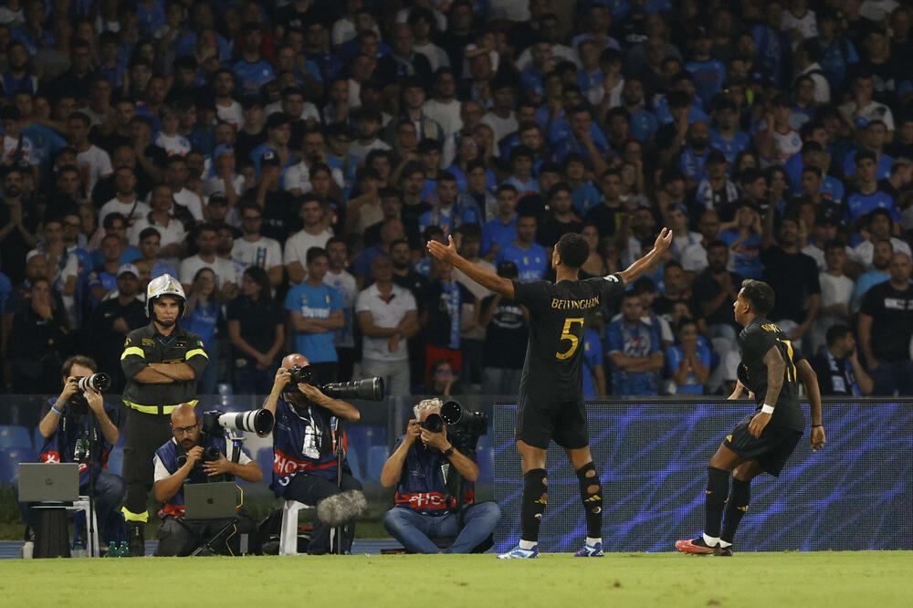 Belingem proslavlja gol protiv Napolija, Foto: Reuters