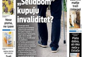 Naslovna strana "Vijesti" za 7. oktobar 2023.