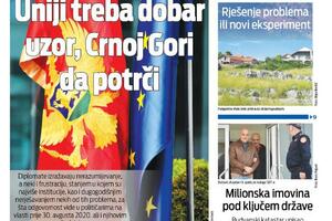 Naslovna strana "Vijesti" za 8. oktobar 2023.