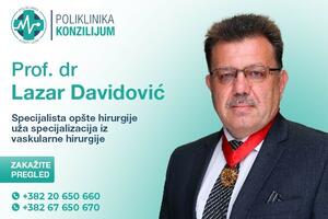 Ekspert vaskularne hirurgije prof. dr Lazar Davidović u...