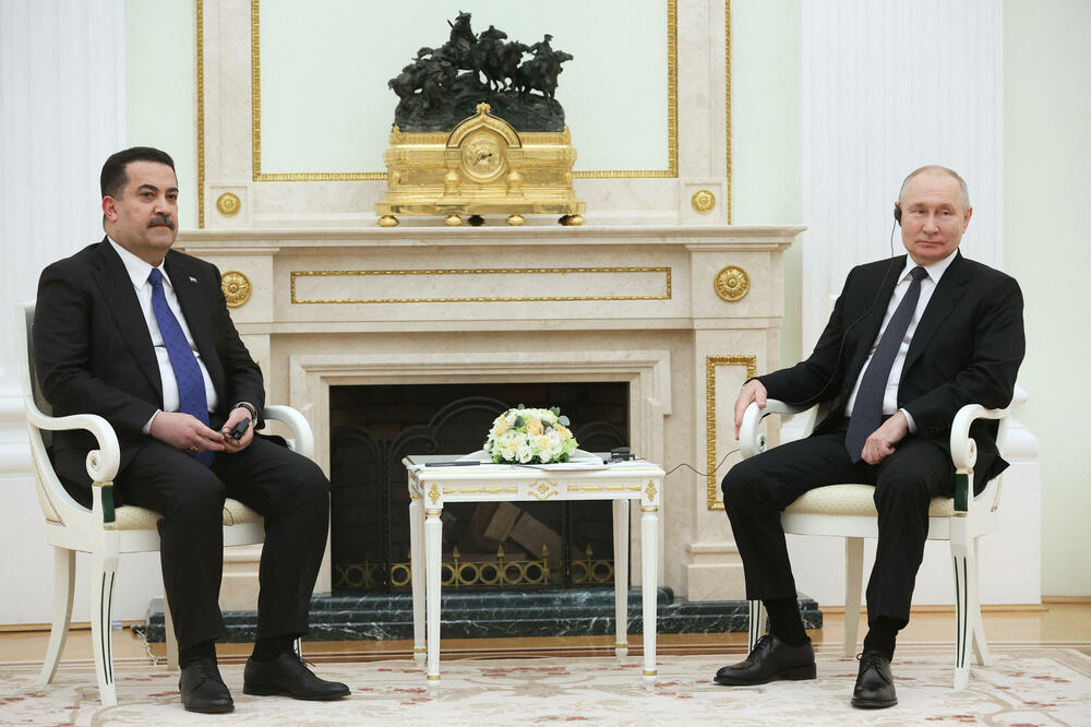 Al-Sudani i Putin juče u Moskvi, Foto: Reuters