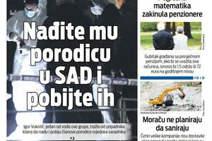 Naslovna strana "Vijesti" za 12. oktobar 2023.