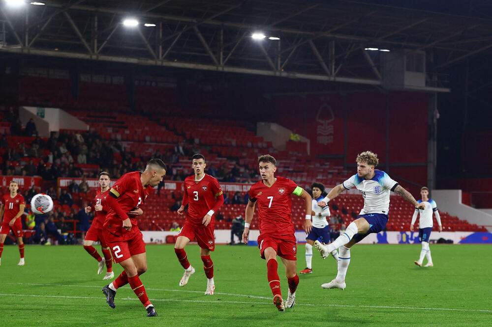 Englezi bez milosti: Vezista Liverpula Harvi Eliot postiže jedan od golova protiv Srbije, Foto: Reuters