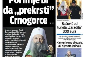 Naslovna strana "Vijesti" za 16. oktobar 2023.