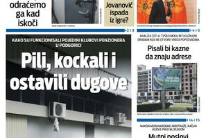 Naslovna strana "Vijesti" za 18. oktobar 2023.