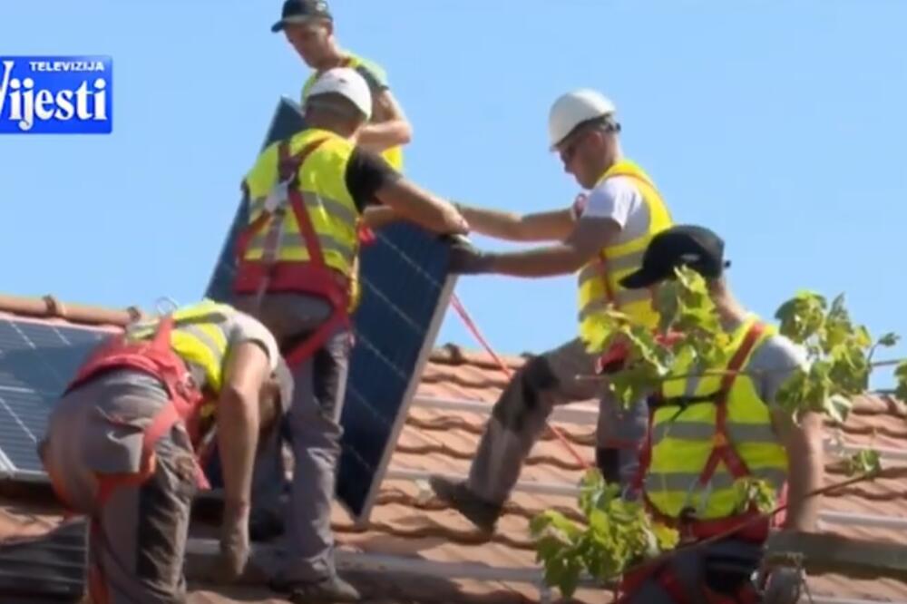 Ugradnja solarnih panela, Foto: Screenshot/TV Vijesti