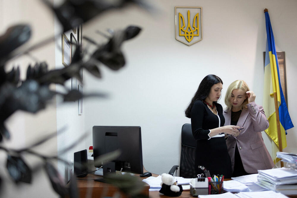 Sutkinje Vira Levko i Julija Ivanina u okružnom sudu Dniprovski