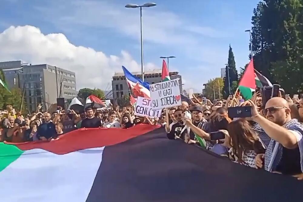 Detalj sa protesta podrške Palestini, Foto: Alen Hadžović