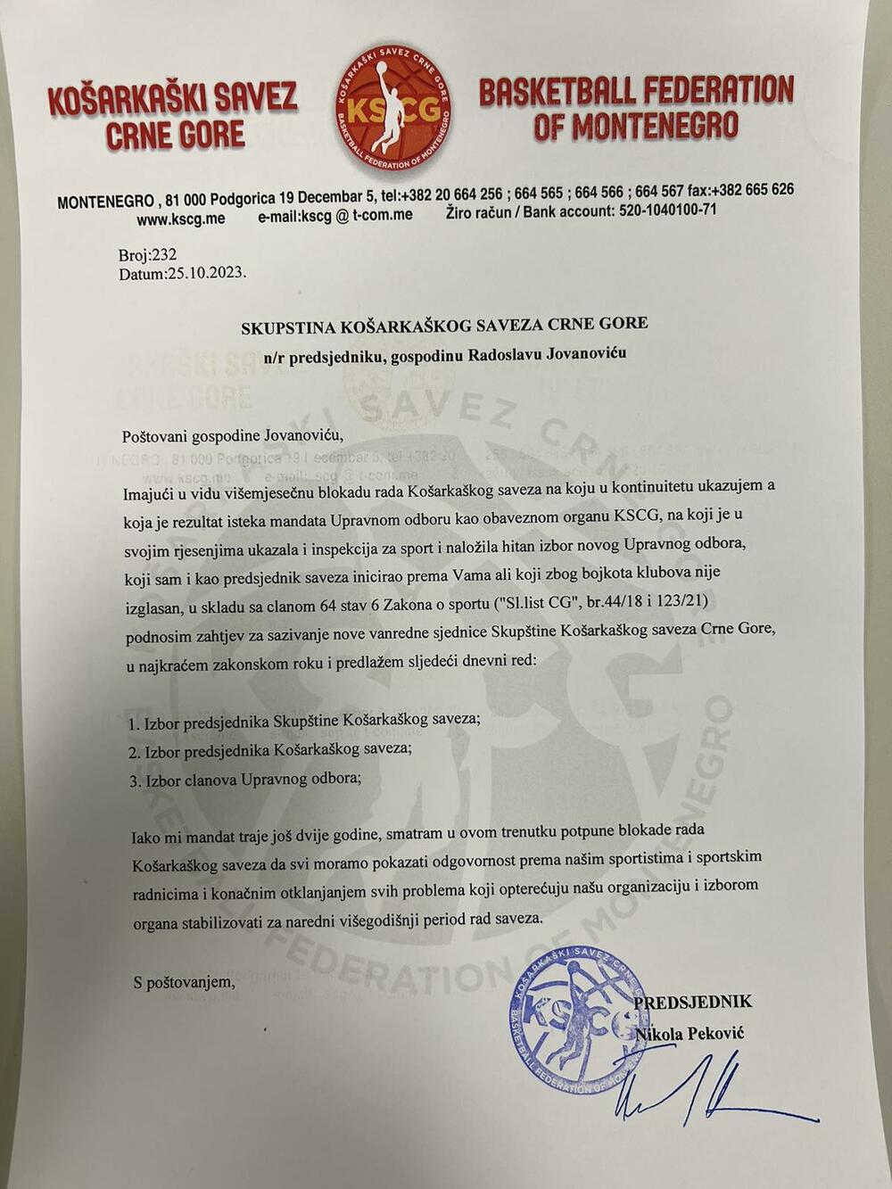 KSCG, Nikola Peković