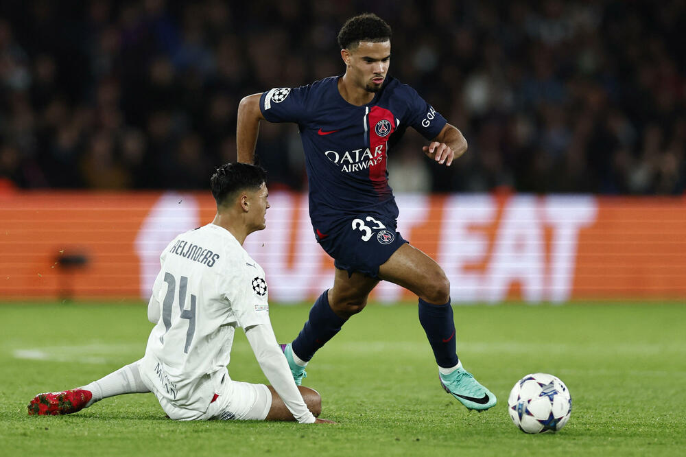 Vezisti Milana bili su nemoćni pored supertalenta PSŽ-a: Zair-Emeri tokom meča sa "rosonerima", Foto: Reuters