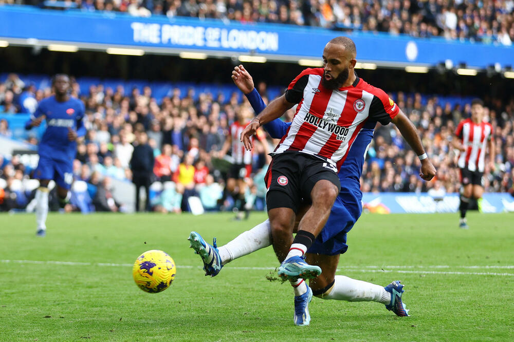 Brajan Mbeumo je odigrao fantastičnu utakmicu, gol,lijevom a asistencija desnom nogom, Foto: REUTERS