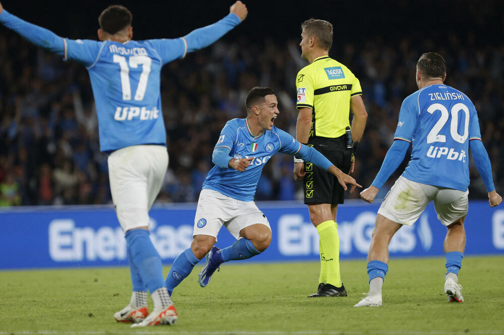 Raspadori proslavlja pogodak, Foto: Reuters