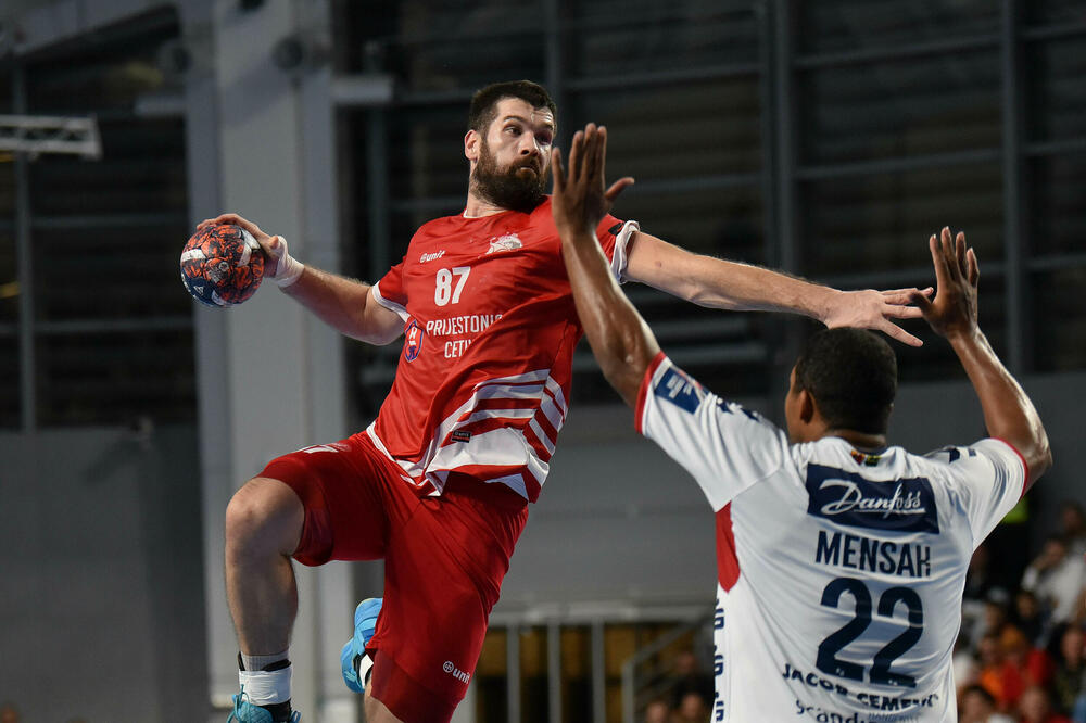 Borozan na utakmici Lovćen - Flenzburg u Evropskoj ligi, Foto: Boris Pejović