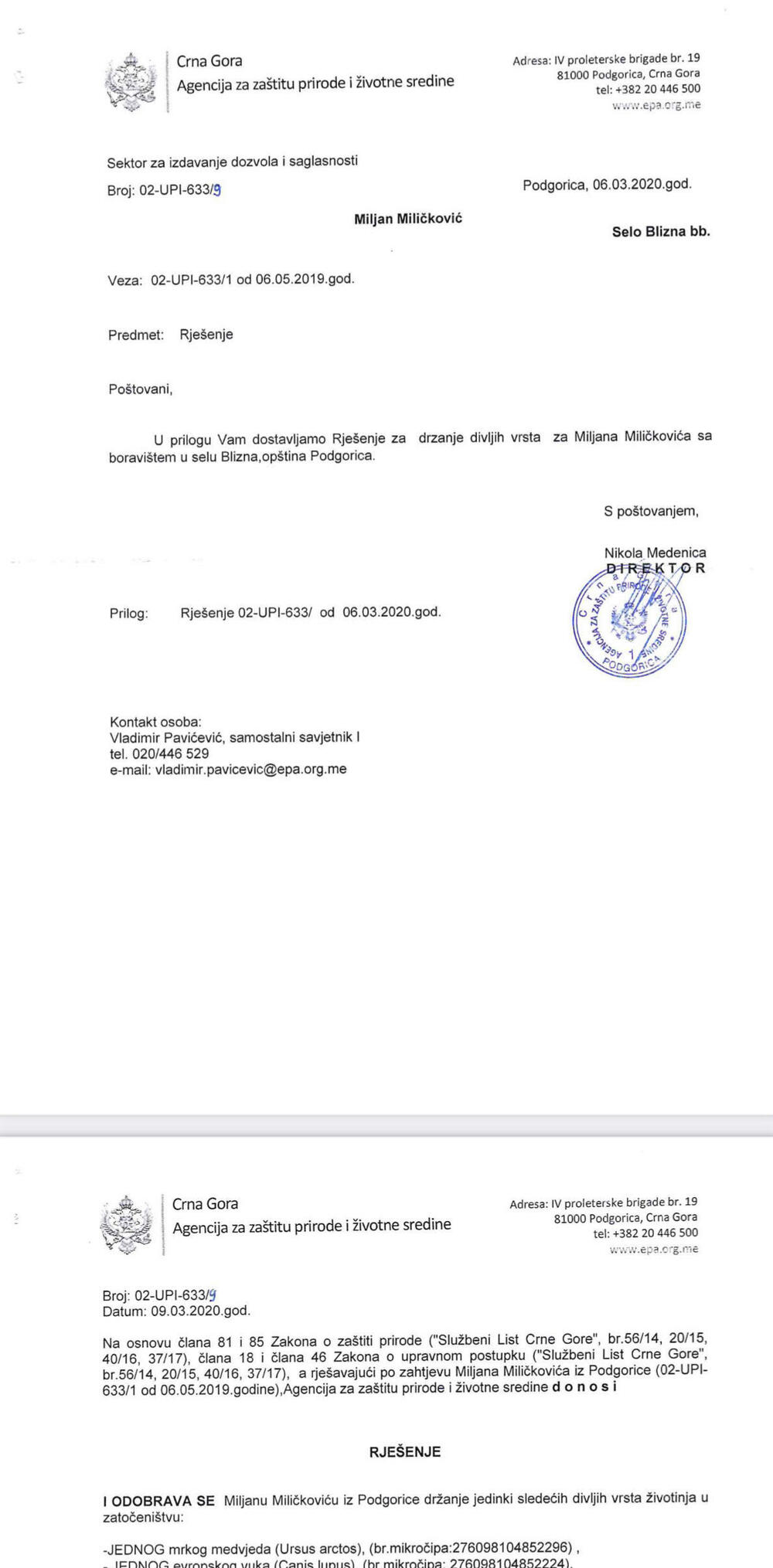 <p>Miličković je, uz reagovanje, redakciji dostavio više dokumenata za koje tvrdi da su dokazi njegovih navoda</p>