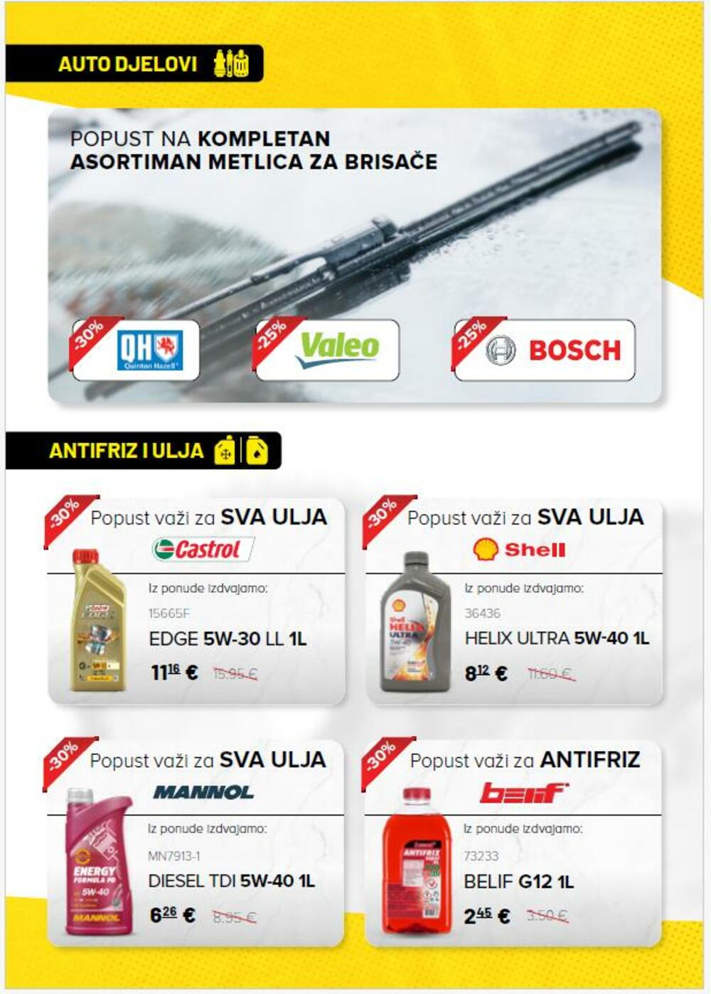 <p><em>Iskoristite popuste u Castellani, od 1. do 30. novembra, na gume, auto djelove, ulja i antifriz, akumulatore i auto kozmetiku. U nastavku se možete informisati o novim ponudama i aktuelnim popustima, a dodatne popuste možete ostvariti uz našu Classic karticu.</em></p>