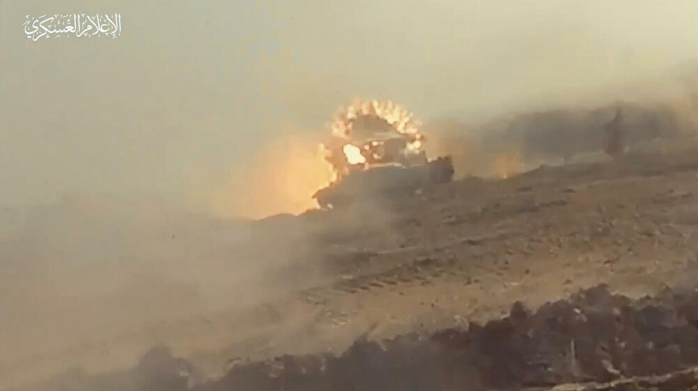 Sa snimka na kojem je prikazano uništavanje izraelskog tenka u Gazi
