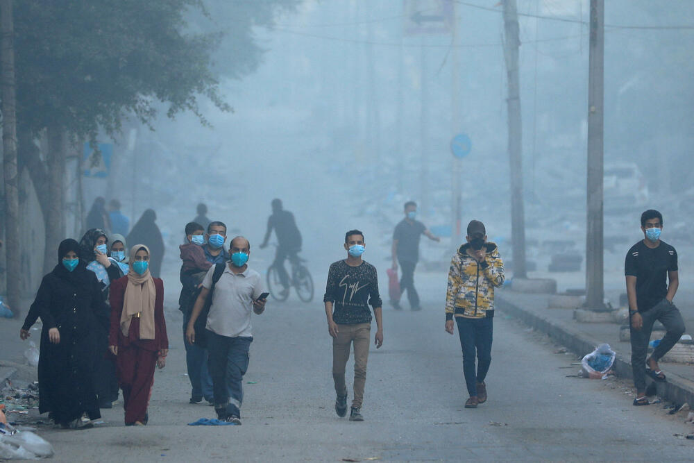 Palestinci napuštaju sjever pojasa Gaze, 8. novembra 2023. godine