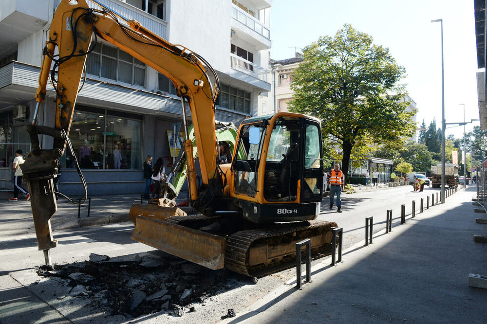 Počela rekonstrukcija Ulice Balšića, Foto: Glavni grad Podgorica