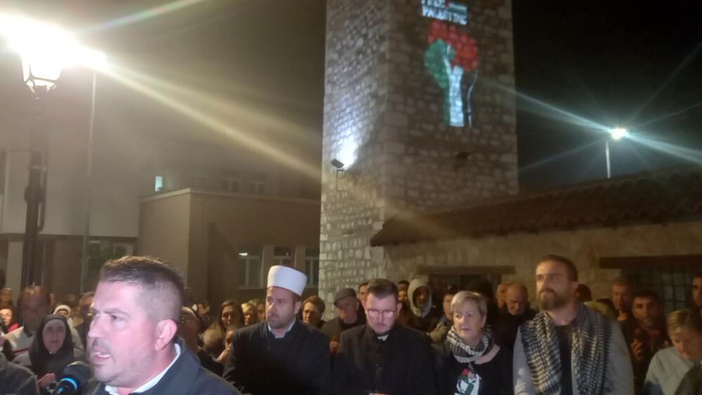 Protest podrška Palestini u Pljevljima