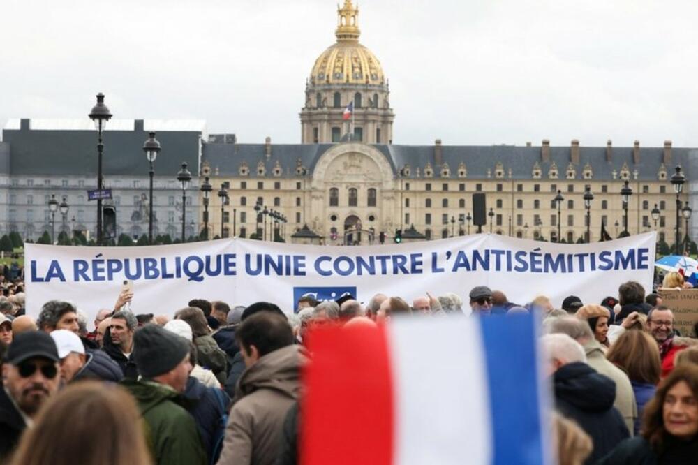 Veliki građanski marš je zakazan zbog sve češćih antisemtiskih incidenata u Francuskoj, Foto: Reuters