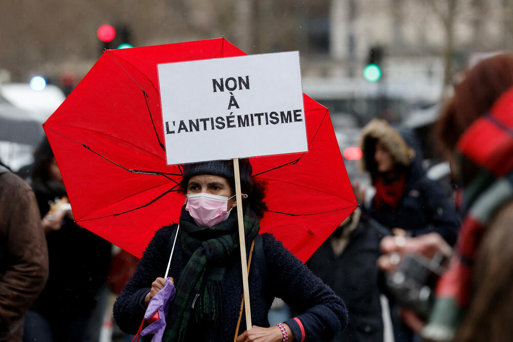 Protest protiv antisemitizma u Parizu