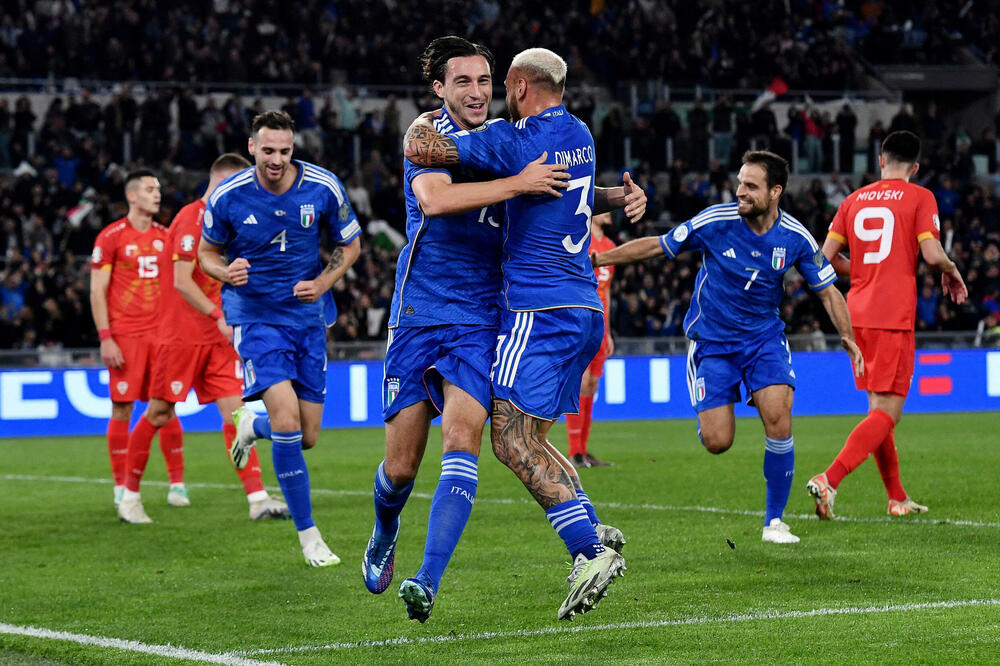 Italija je u Rimu pobijedila Sjevernu Makedoniju sa 5:2, Foto: Reuters