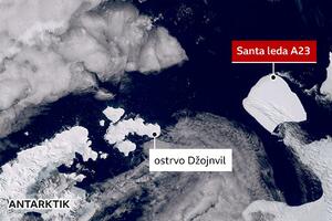Posle više od 30 godina mirovanja, najveća ledena santa na Zemlji...