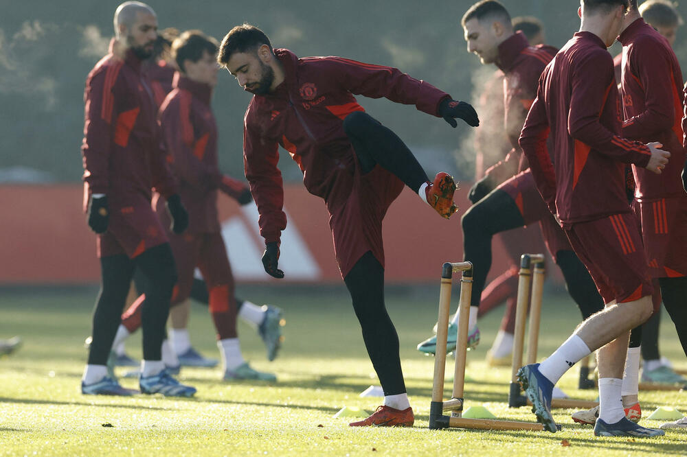 Fudbaleri Mančester junajteda na treningu pred put u Tursku, Foto: JASON CAIRNDUFF