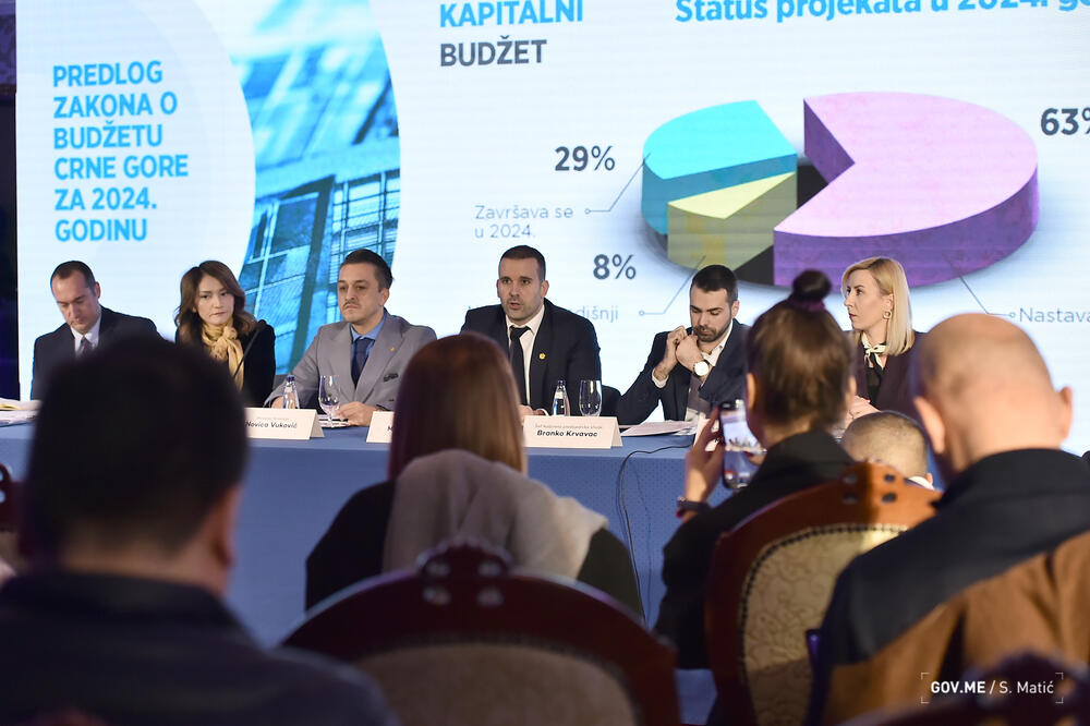sa konferencije za medije na kojoj je predstavljen Predlog Zakona o budžetu za 2024. godinu., Foto: Vlada Crne Gore