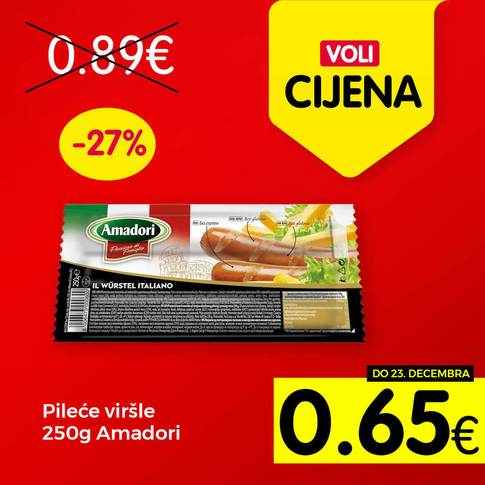 <p>Širok izbor proizvoda po najpovoljnijim cijenama na tržištu u svim Voli i Naš diskont marketima.</p>