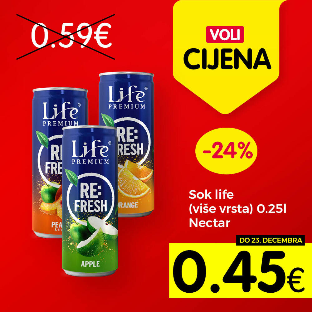 <p>Širok izbor proizvoda po najpovoljnijim cijenama na tržištu u svim Voli i Naš diskont marketima.</p>