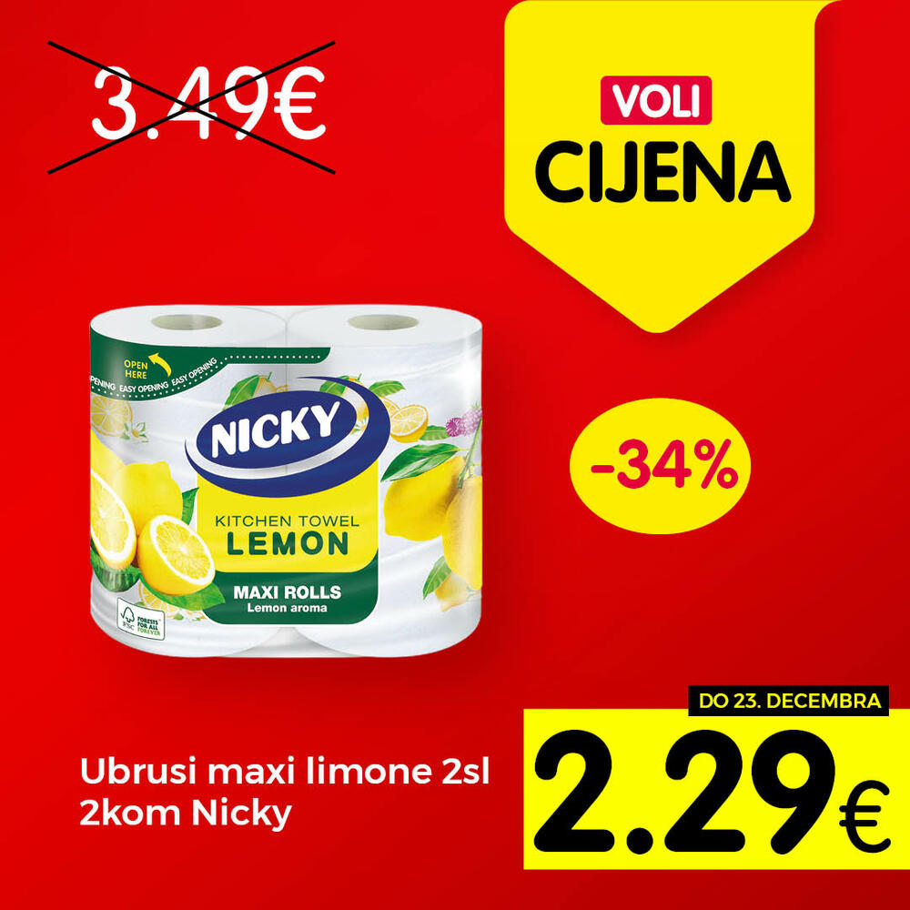 <p>Širok izbor proizvoda po najpovoljnijim cijenama na tržištu u svim Voli i Naš diskont marketima.</p>