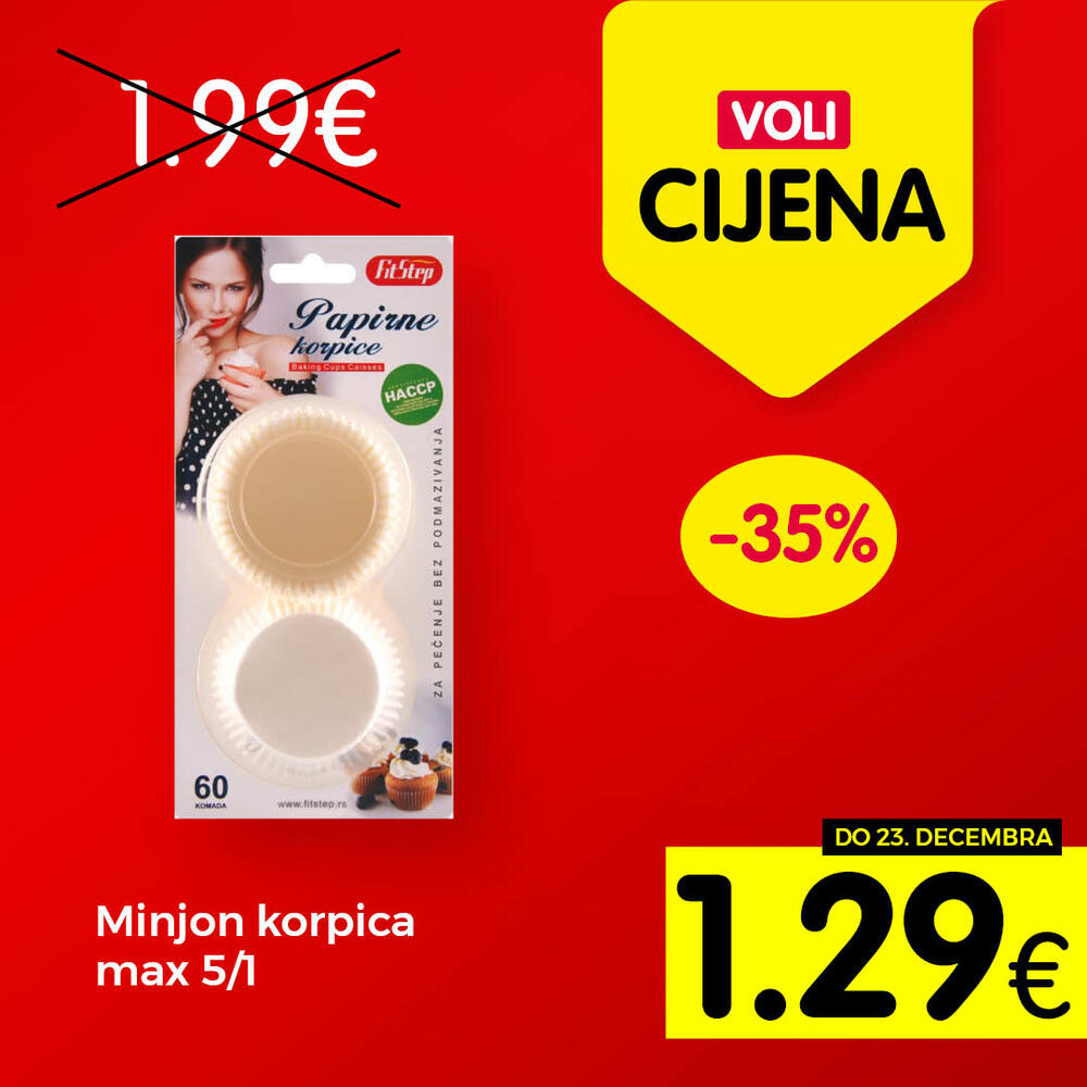<p>Širok izbor proizvoda po najpovoljnijim cijenama na tržištu u svim Voli i Naš diskont marketima.</p>