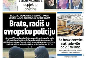 Naslovna strana "Vijesti" za 14. decembar 2023.