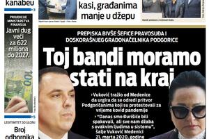 Naslovna strana "Vijesti" za 19. decembar 2023.