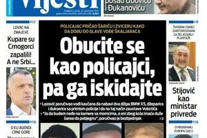 Naslovna strana "Vijesti" za 26. decembar 2023.