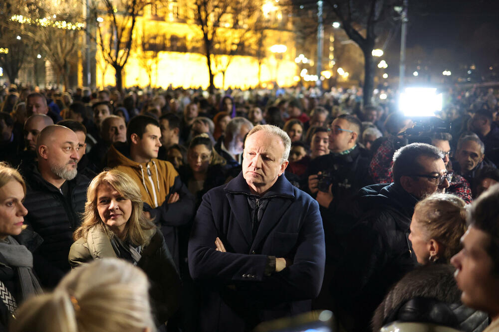 Đilas na protestu koalicije "Srbija protiv nasilja", Foto: Reuters