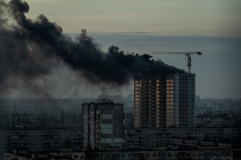Detalj nakon napada na Kijev, glavni grad Ukrajine, Foto: Reuters