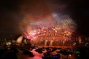 In Sydney, over a million people attended the New Year's fireworks