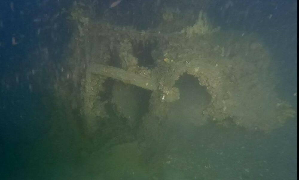 Snimak olupine H 3 na dnu mora u blizini Mamule