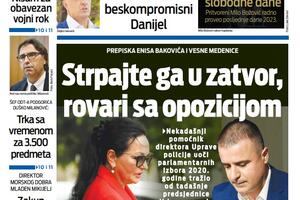 Naslovna strana "Vijesti" za 3. januar 2024.