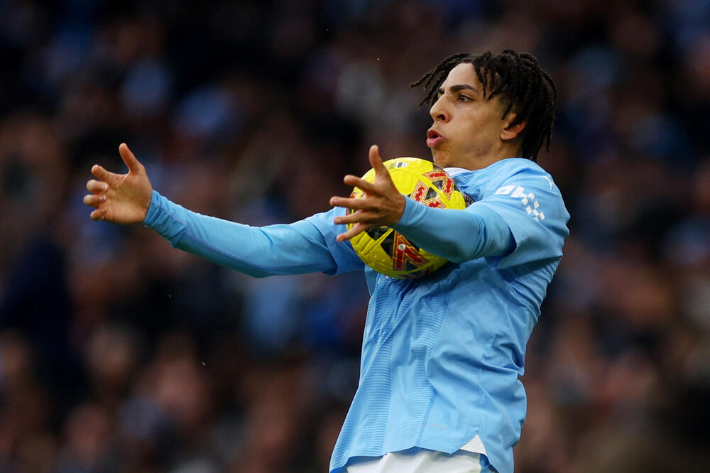 Riko Luis tokom današnjeg meča na Itihadu, Foto: Reuters
