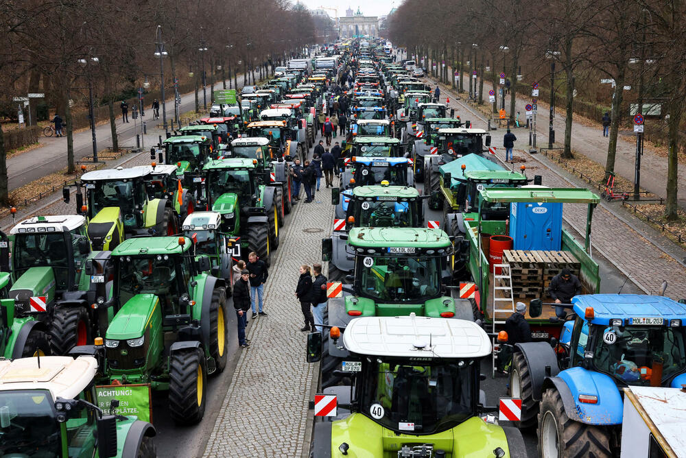 Sa protesta poljoprivrednika u Njemačkoj