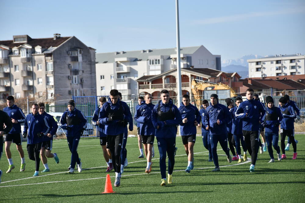 Sa današnjeg treninga Budućnosti, Foto: FK Budućnost