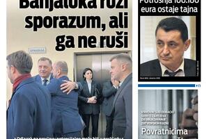 Naslovna strana "Vijesti" za 10. januar 2024.