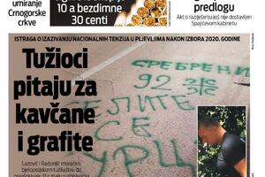 Naslovna strana "Vijesti" za 12. januar 2024.