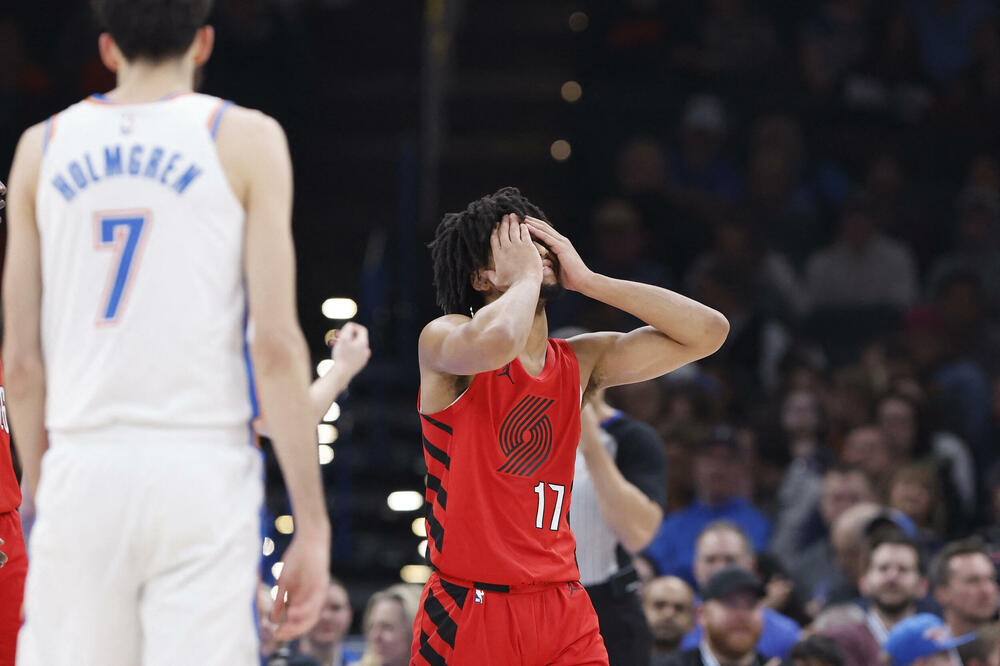 Sa meča Oklahoma - Portland, Foto: Reuters