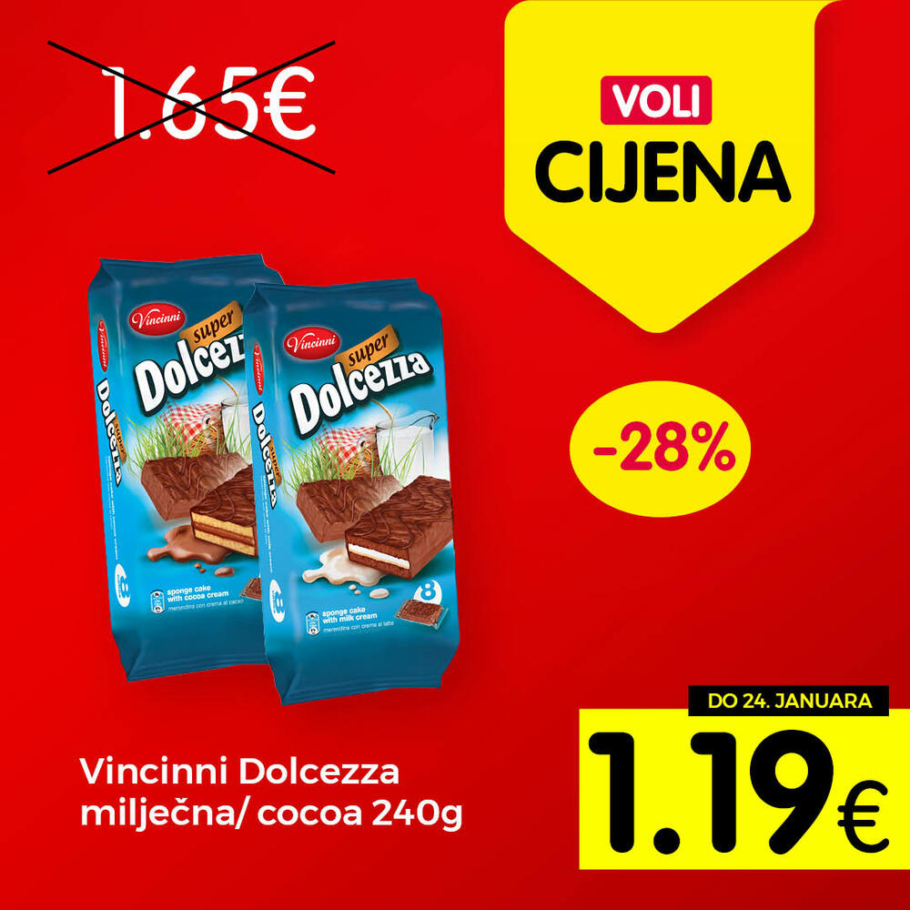 <p>Širok izbor proizvoda po najpovoljnijim cijenama na tržištu u svim Voli i Naš diskont marketima.</p>